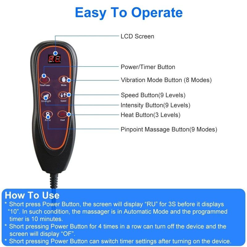 Full Body Massage Chair Pad with Heat, 8 Modes 9 Intensities, Home Office Car gallery