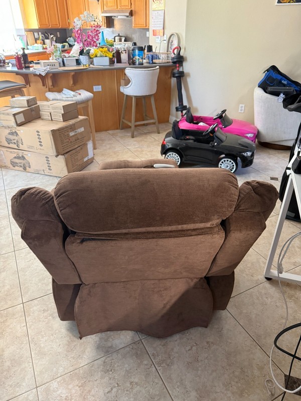 Brown Heat & Vibration Massage Recliner Chair with Remote and Dual Cup Holders gallery