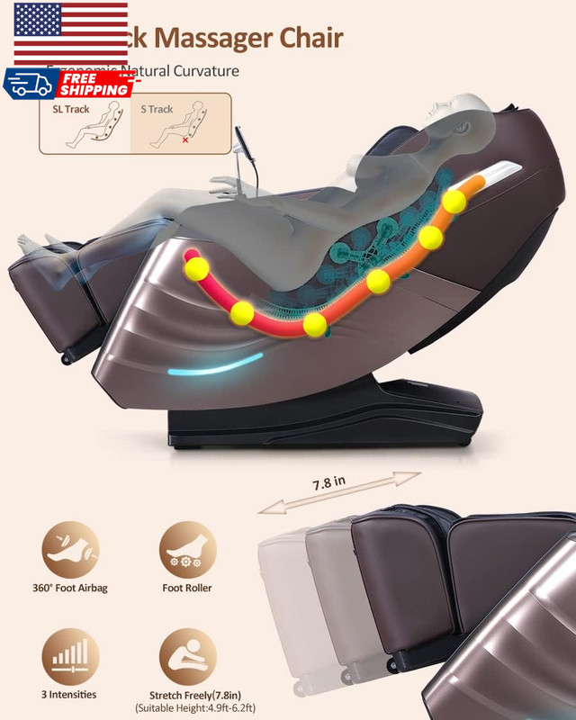 Massage Chair Full Body 15 Modes Zero Gravity Sl-Track Shiatsu Massage Chair gallery