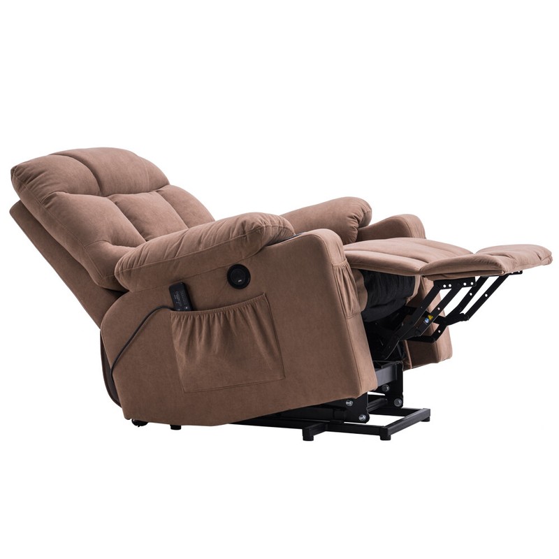 Type B electric lift chair with massage cup seat Brown gallery