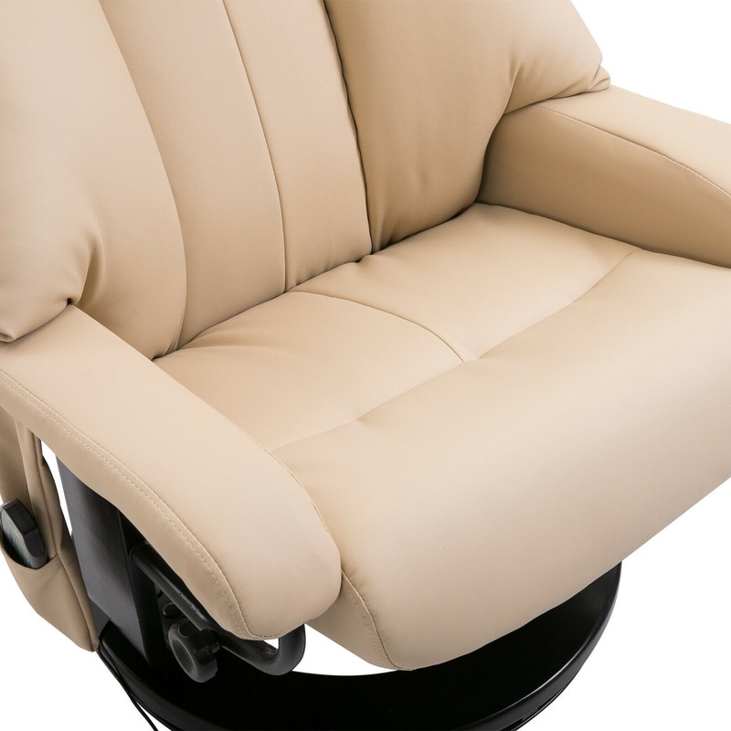 Recliner Chair and Ottoman Footrest Lounge Set 10 Vibration Motor Massage Swivel gallery