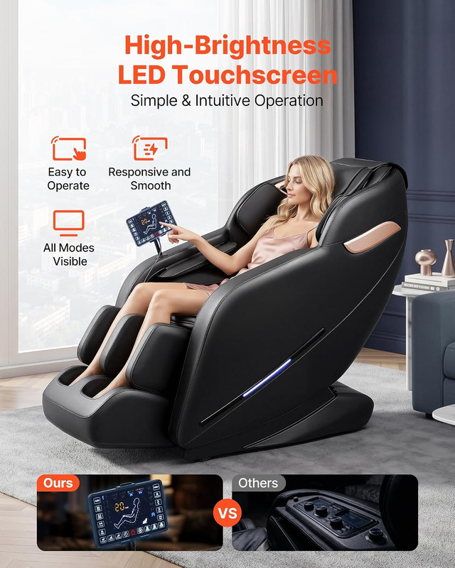 3D Zero-Gravity Full Body Massage Chair with Heat & Bluetooth for Home/Office gallery