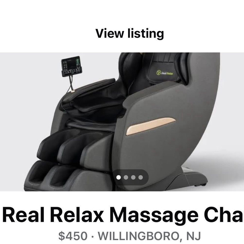 Real Relax Massage Chair Recliner in Black & Gray