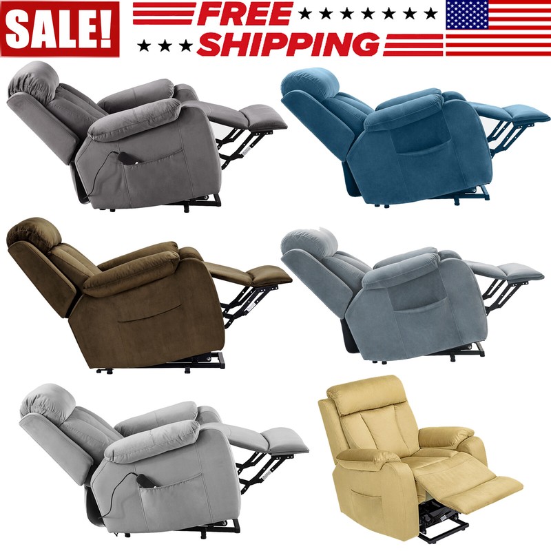 Electric Power Lift Recliner Chair Sofa for Elderly Living Room w/Remote Control