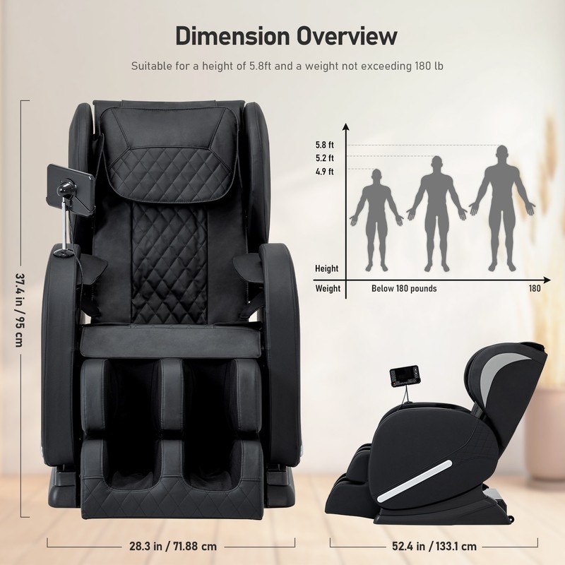 Full Body Massage Chair Recliner, 8-Roller Fixed-Point Massage, Zero Gravity wit gallery