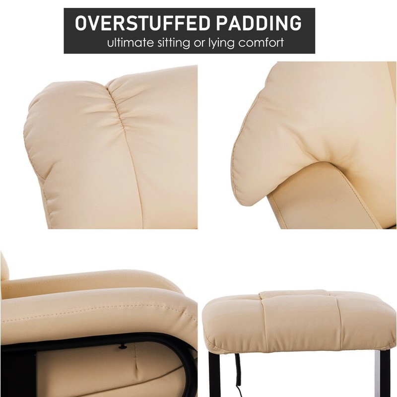 Recliner Chair and Ottoman Footrest Lounge Set 10 Vibration Motor Massage Swivel gallery