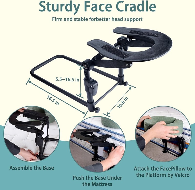 Space-Saving Adjustable Massage Headrest for Home Bed - Perfect for Recovery gallery