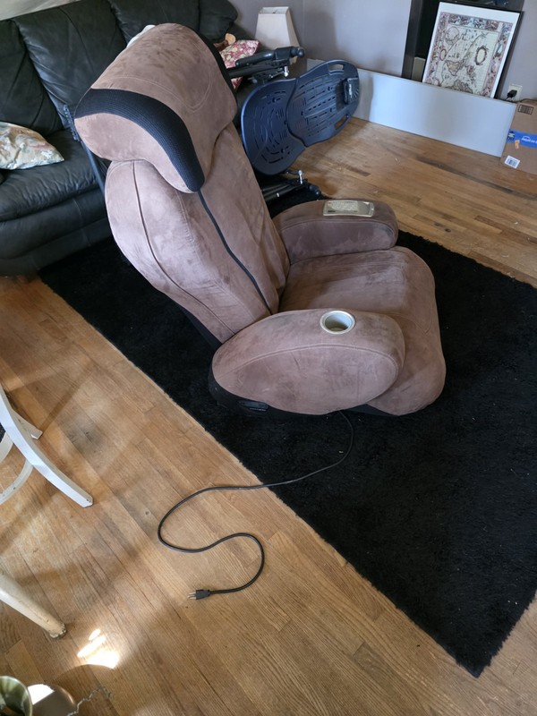 Interactive Health iJoy-250 Massage Chair Brown/Black Side Control Outlets gallery