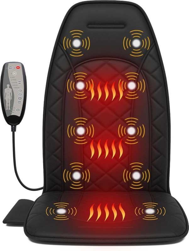 Portable Vibration Massage Pad with Heat - Stress Relief Seat Cushion for Office gallery