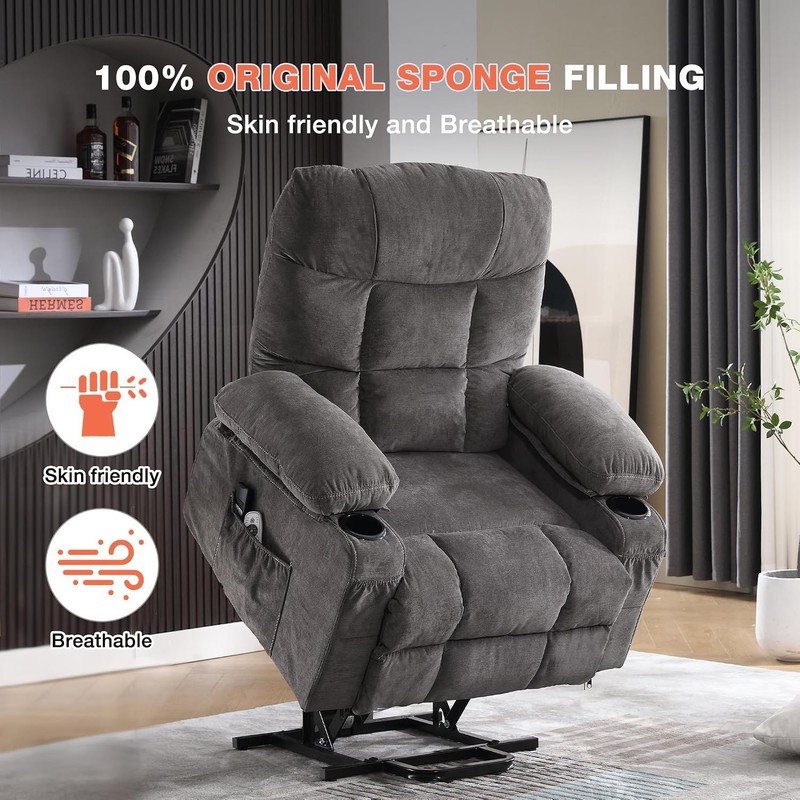 Power Lift Recliner Chair for Elderly with Vibration Massage & Lumbar Heating gallery