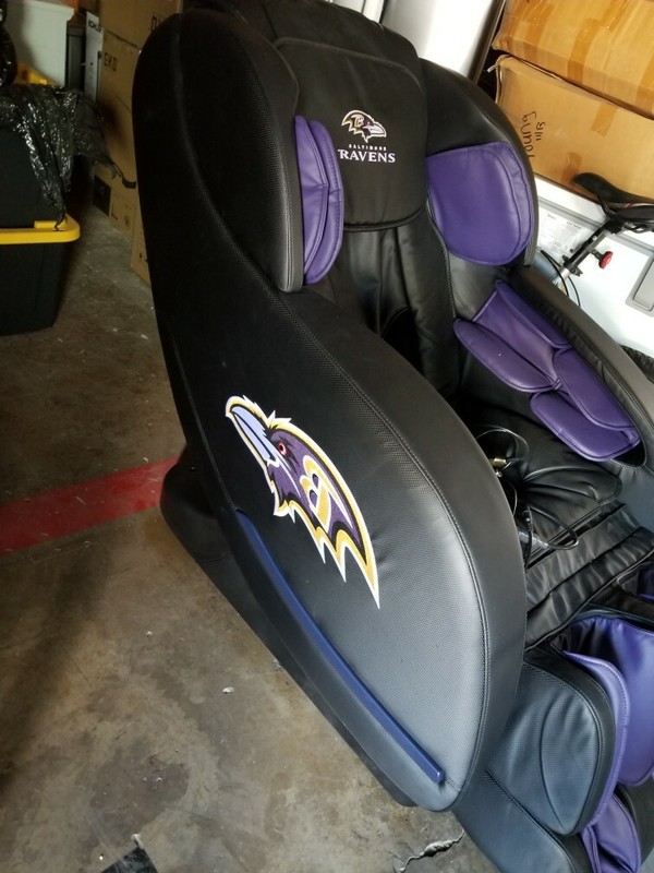 New Electric Full Body Massage Chair Foot Roller Zero Gravity w Heat NFL LOGO gallery
