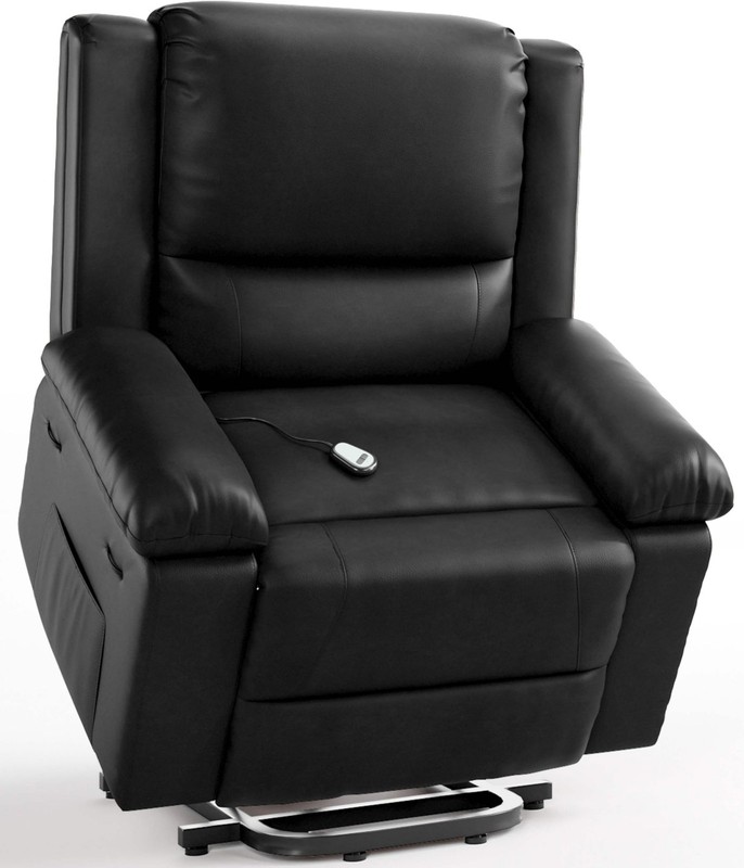 Adjustable Backrest Power Lift Recliner Chair Massage Heat PU Leather Footrest gallery
