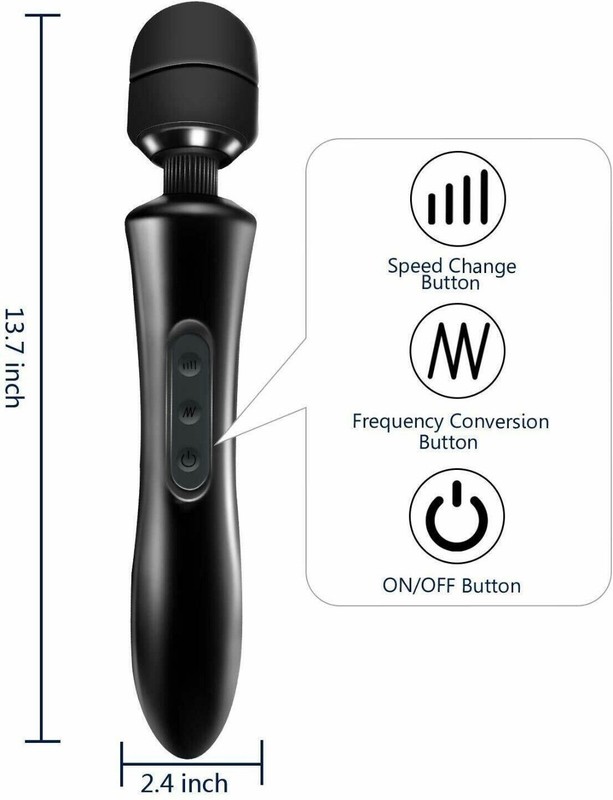 Cordless Premium Wand Handheld Massager Vibrating Therapy 20 Speed Wireless USA gallery