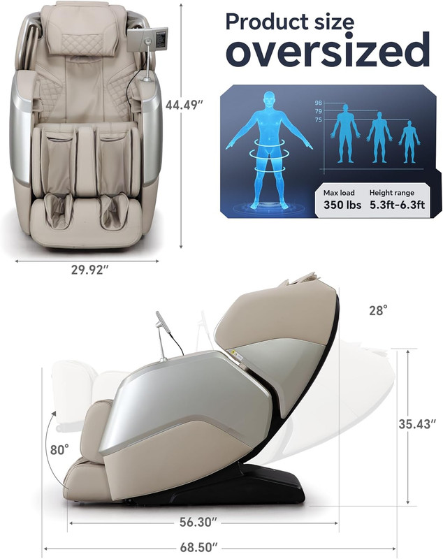 4D+3D Dual Mechanism Massage Chair Full Body Zero Gravity Massage Chair Recliner gallery