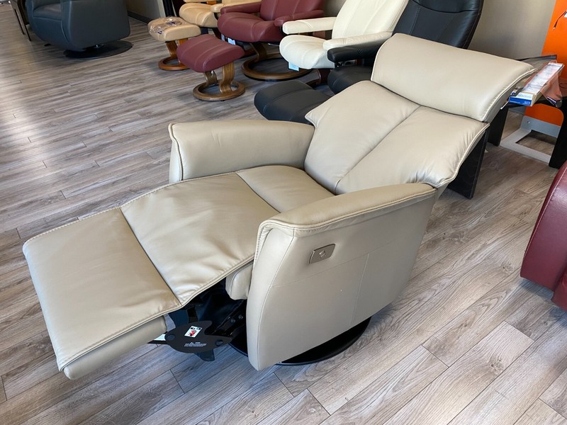 IMG Boss RML287 Medium Power Relaxer Recliner Chair T414 Pebble Leather + Lumbar gallery