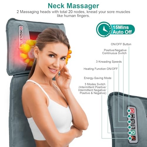 Electric Massage Mat Full Body Massage Ergonomic Vibration 54.33*19.7 Grey2 gallery