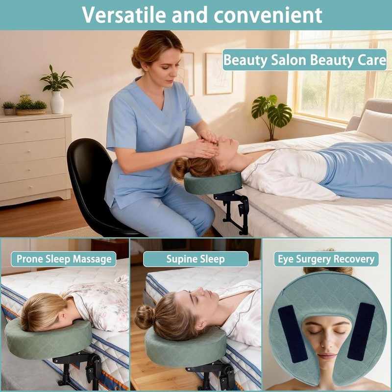 Space-Saving Adjustable Massage Headrest for Home Bed - Perfect for Recovery gallery