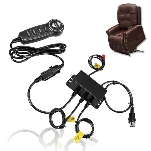 6-Button Lift Chair Remote Controller w/USB Heat & Massage, 8-Pin Handset, Junct gallery