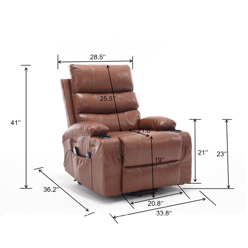 Electric Power Lift Recliner Chair Sofa for Elderly Vibration Massage Heat gallery