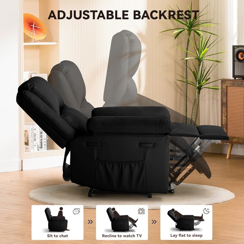 COMHOMA Power Lift Recliner for Elderly, Lift Chair with Heat and Massage，PU Rec gallery