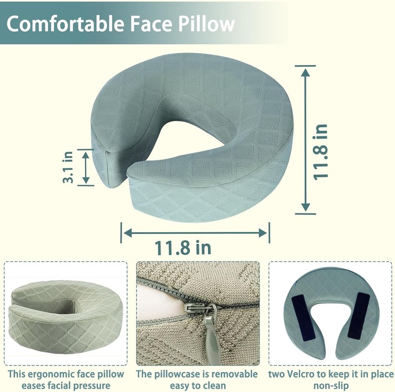 Space-Saving Adjustable Massage Headrest for Home Bed - Perfect for Recovery gallery