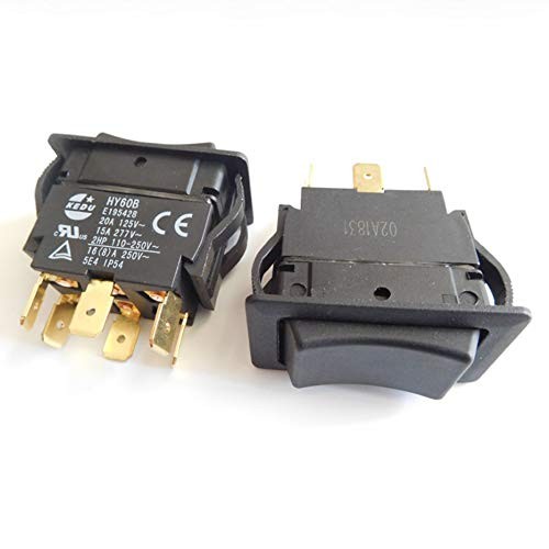 HY60B 125/250V 20/15A 6 Pins Rocker Switch ON-Off-ON Push Button Switches Arc gallery