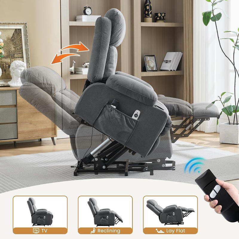 Power Lift Recliner Chair for Elderly with Vibration Massage and Lumbar Heating gallery