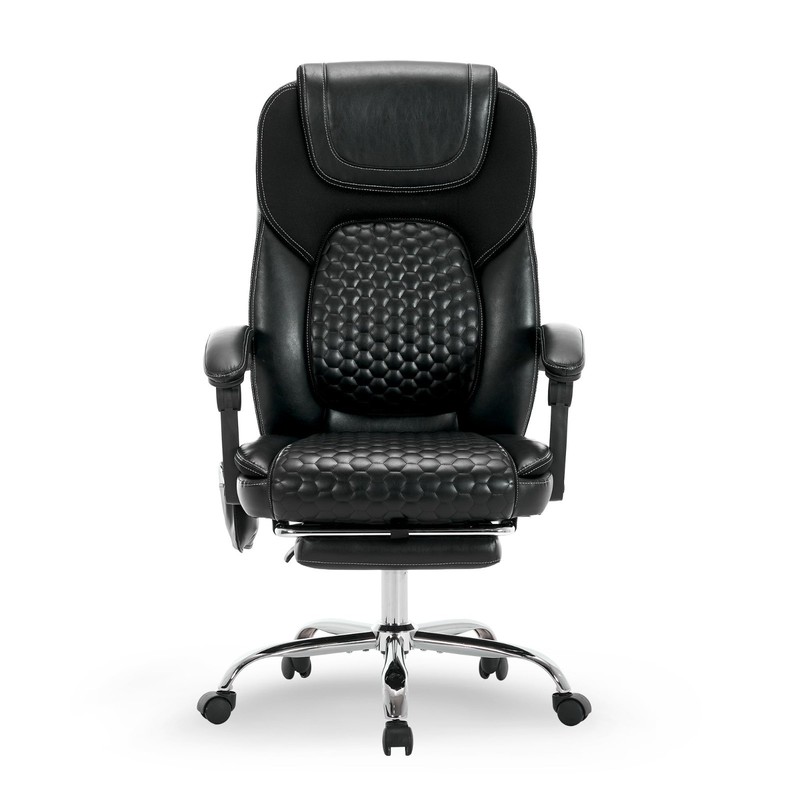 Massage Office Chair with Heat & Footrest, Big & Tall Leather Desk Chair 300 lbs gallery