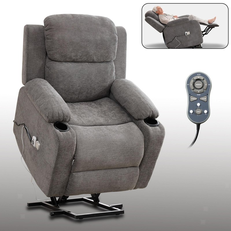 Infinite Position Lift Chair for Seniors, Certified, Vibration Massage, USB