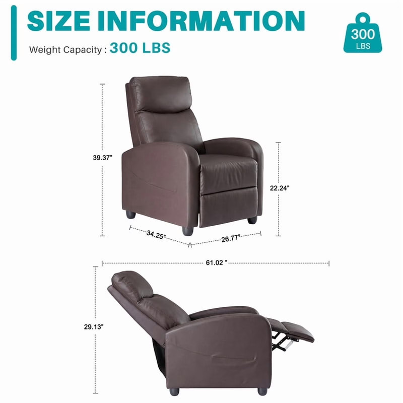 Massage Recliner Chair Adults Heat Vibration Home Theater Adjustable Lounge Sofa gallery