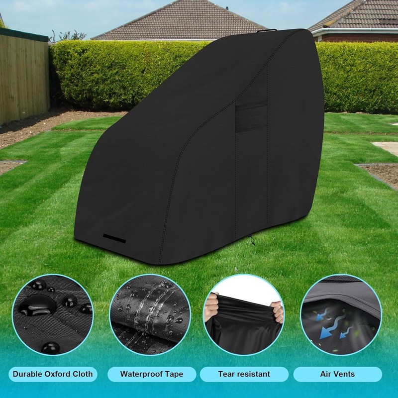 Black Massage Chair Dust Cover, Oxford Fabric Material 63*39.5*55.5in gallery