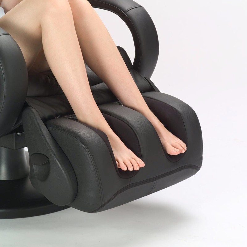 💥 Human Touch HT-125 Massage Chair Massaging Recliner - Black Leather Pad Set gallery