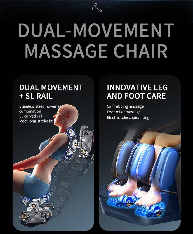 3 Years Warranty UKLife 4D Dual-core Upgrade Zero Gravity Airbag Massage Chair gallery