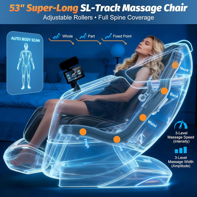 Massage Chair Full Body, 2026 Zero Gravity Sl-Track Shiatsu Massage Chairs Recli gallery