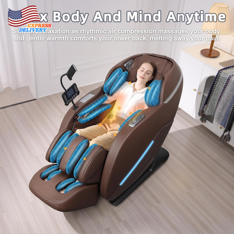 2026 A303C Massage Chair Full Body Zero Gravity Recliner with SL Track Body Scan gallery