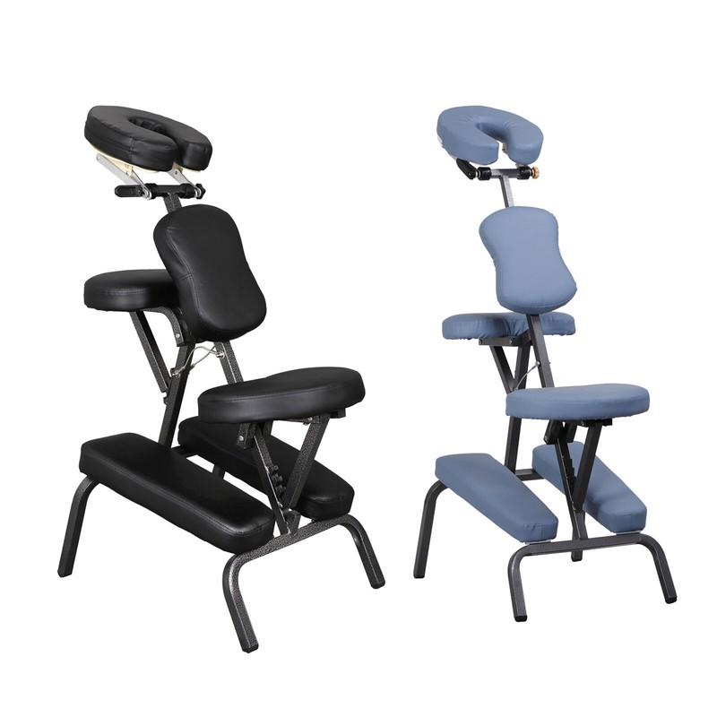 Black/Blue Portable Folding Tattoo Table Salon Facial Massage Chair Spa Pad Home