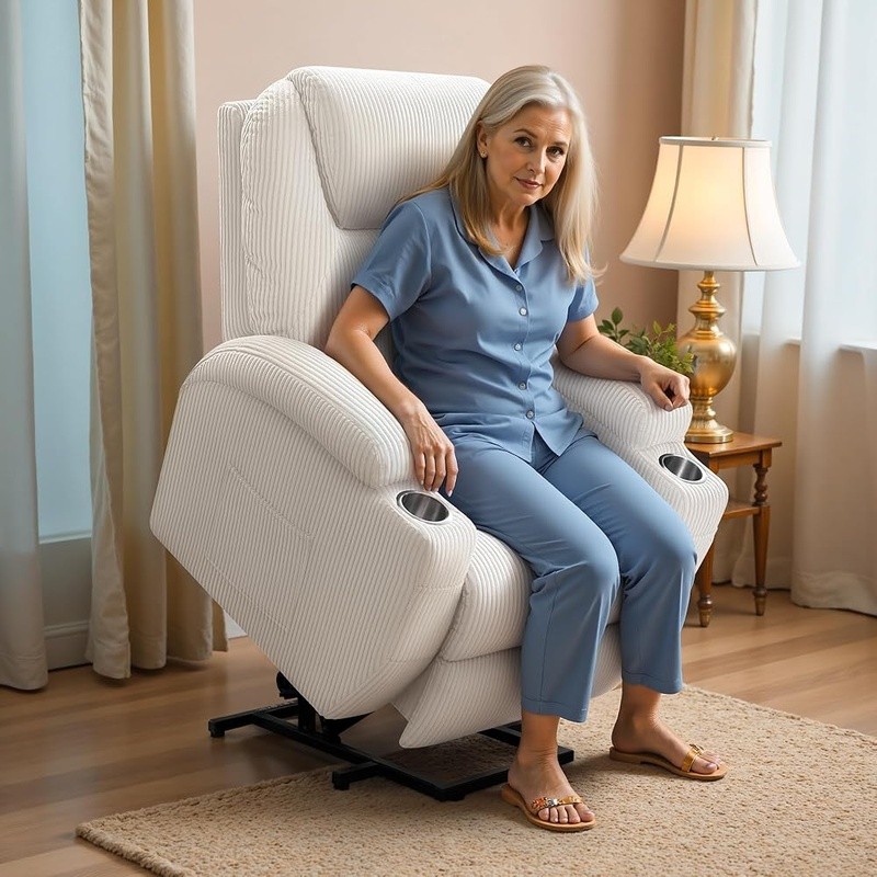 Electric Recliner Chair Power Lift Massage Chair W/ Storage & Cup Holder New gallery