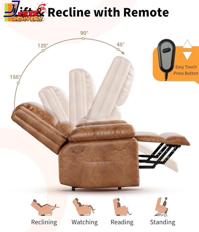 Power Lift Recliner Chair Heat and Massage Electric Lift Recliner for Elderly gallery