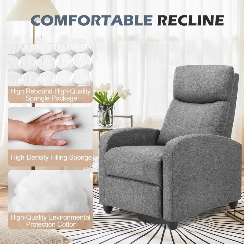 Massage Recliner Chair Adjustable Home Theater Seating with Lumbar Support gallery