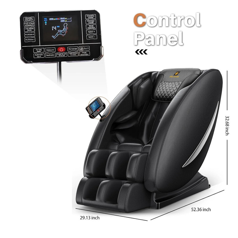 Zero Gravity Full Body Massage Chair with Heat, Bluetooth & Foot Roller gallery