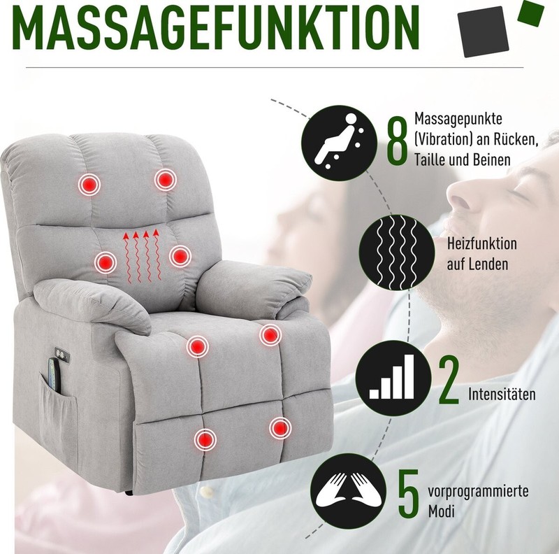 massage chair Homcom 700-119V01 Massagestoel relaxstoel gallery
