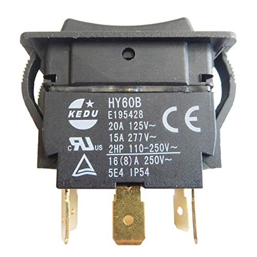 HY60B 125/250V 20/15A 6 Pins Rocker Switch ON-Off-ON Push Button Switches Arc gallery