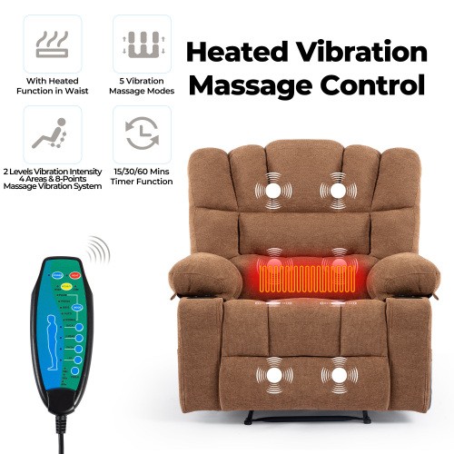 Massage Recliner Chair Sofa with Heating Vibration gallery