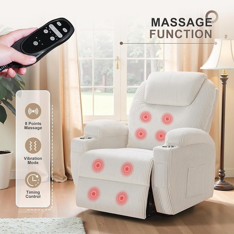 Electric Recliner Chair Power Lift Massage Chair W/ Storage & Cup Holder New gallery