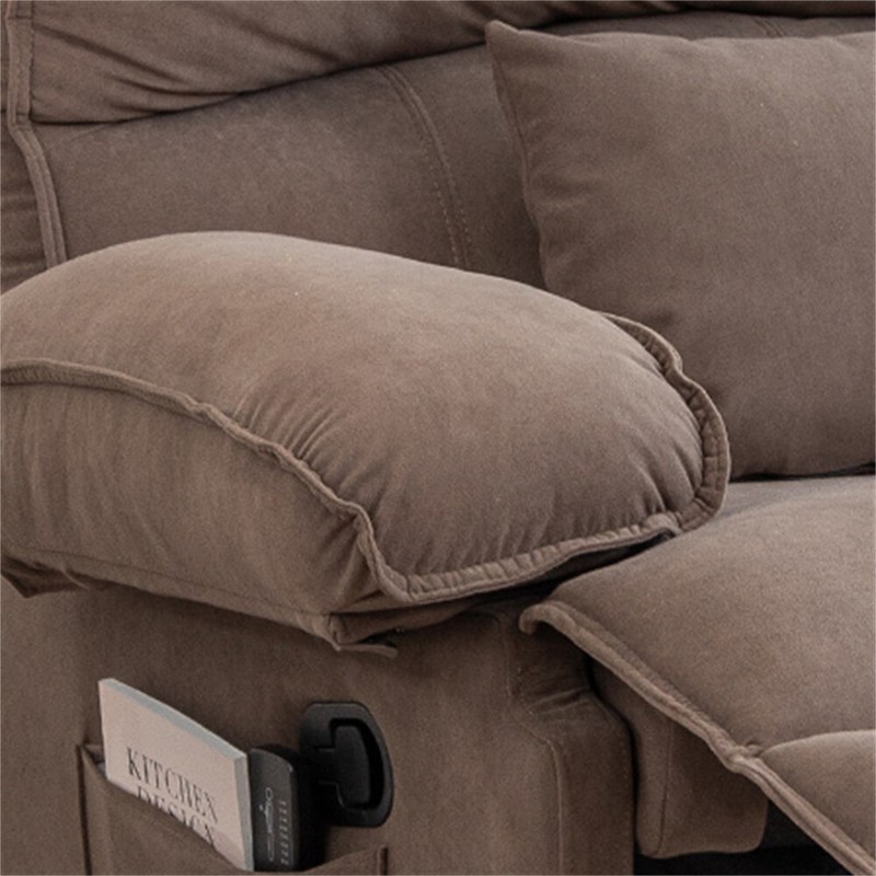 27.5" Oversized Manual Recliner Chair Sofa with Heating Vibration Capacity 350lb gallery