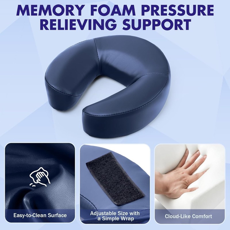 Versatile Bed Massage Headrest with Memory Foam – 6-17 Inch Adjustable Height gallery