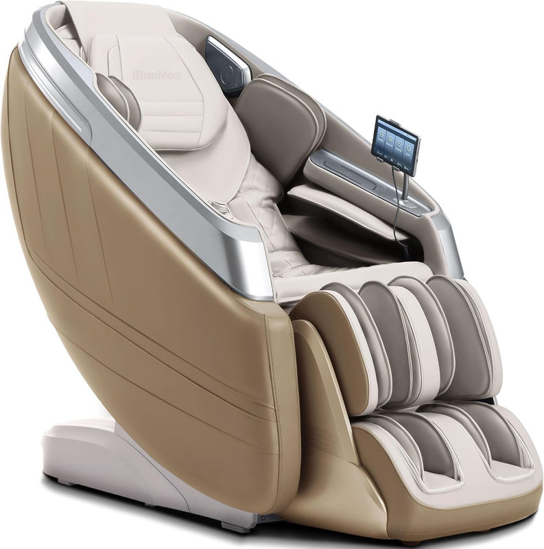 4D Full Body Massage Chair with Zero Gravity, AI Voice & 30 Programs - Beige
