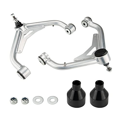 Front Upper Control Arms, 2pc 2-4'' Lift Silver White for Silverado/Sierra gallery