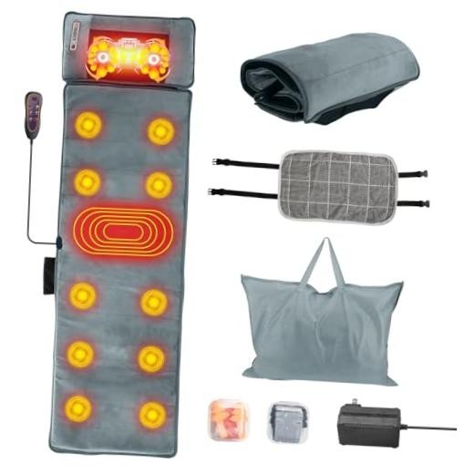 Electric Massage Mat Full Body Massage Ergonomic Vibration 54.33*19.7 Grey2
