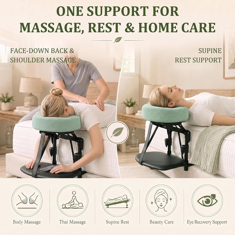 Adjustable Massage Headrest with Arm Rest - Portable Home Massage Kit gallery
